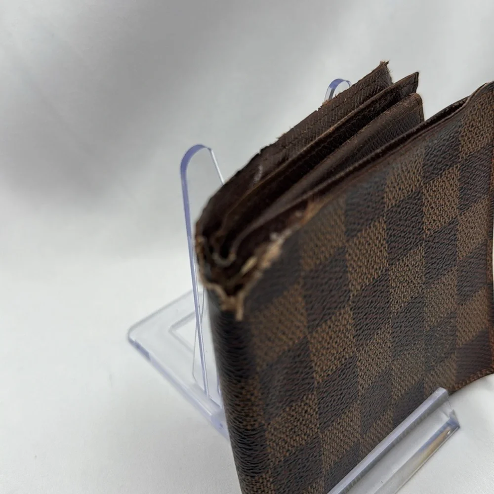 Louis Vuitton Ebene Damier Bi-Fold Marco Wallet Brown | Men’s | Pre-Owned |